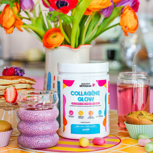 Collagène Glow goût neutre intégré au petit-déjeuner post-bariatrique
